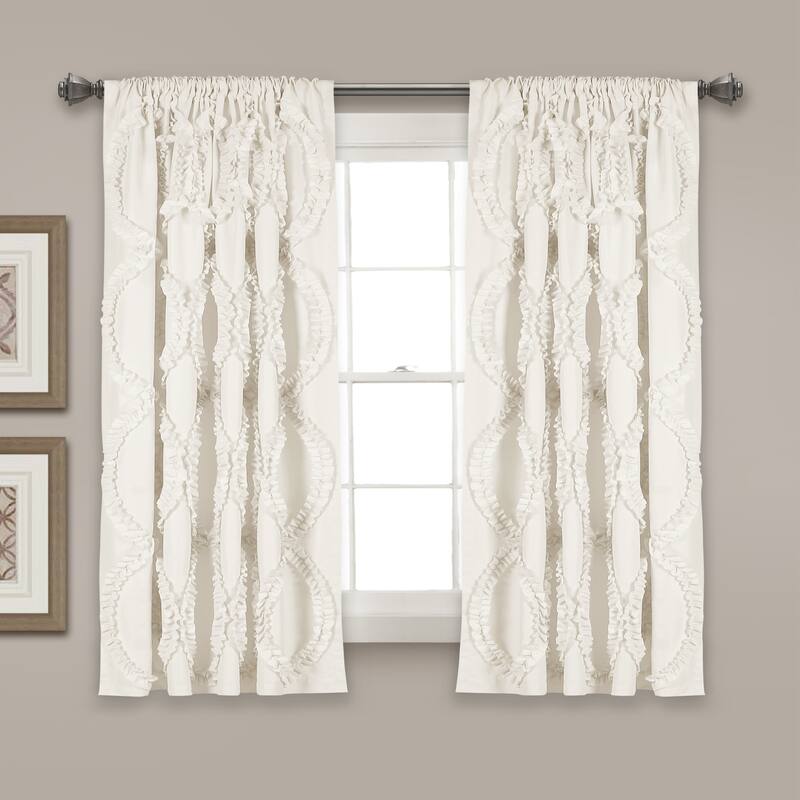 The Gray Barn Dairy Air Single Curtain Panel - 45 Inches - White