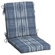 preview thumbnail 1 of 8, Arden Selections Outdoor Dining Chair Cushion 1 Count - Blue Shibori Stripe