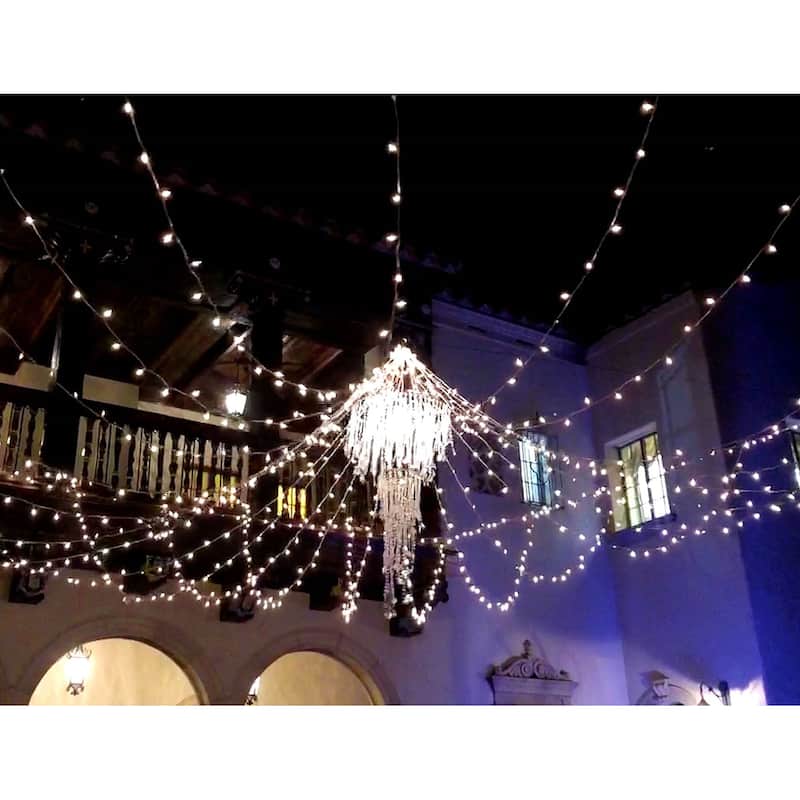 100 Light Christmas Mini Light Set, White Wire, 50' Long