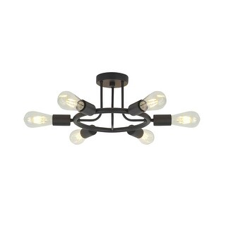 6 Light Modern Sputnik Lights Semi Flush Mount Ceiling Light - Bed Bath ...