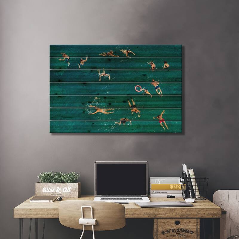 Untitled Print On Wood by Carlo Tonti - Multi-Color