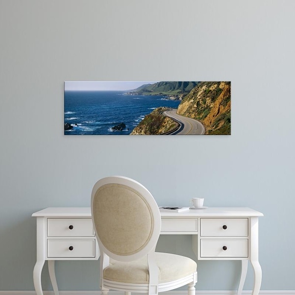 Easy Art Prints Panoramic Image 'View of a highway, California State Route 1, Big Sur, California, USA' Canvas Art