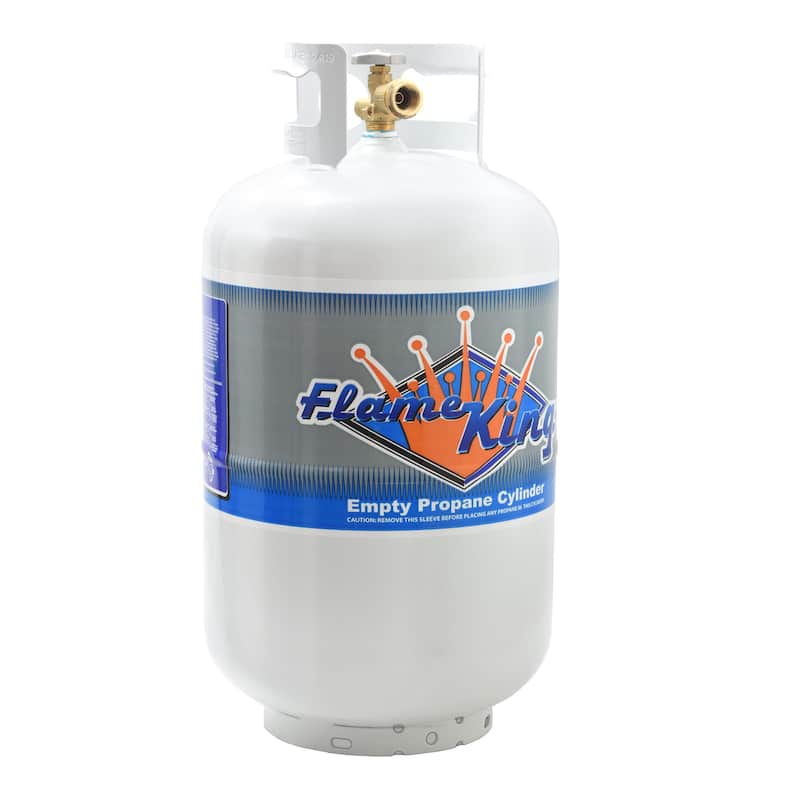 Flame King 30LB Steel Propane Tank Cylinder with Type 1 OPD Valve