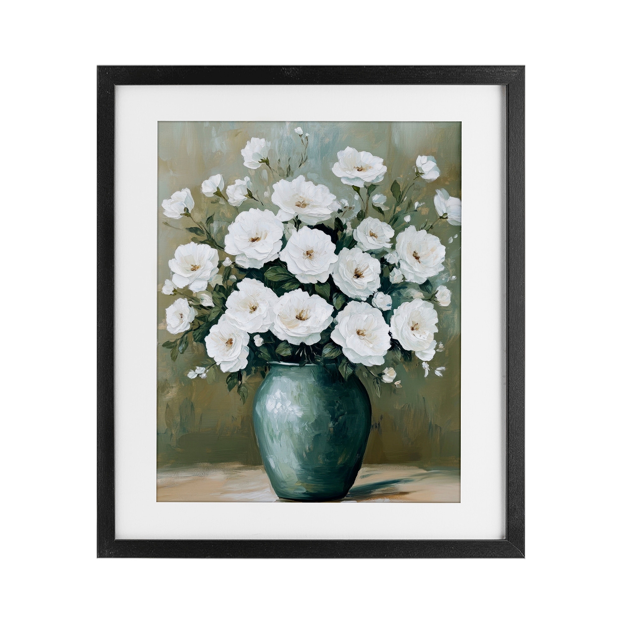 Stupell Ivory Bouquet Flower Blossoms Under Glass Framed Design By Petal Prints Design