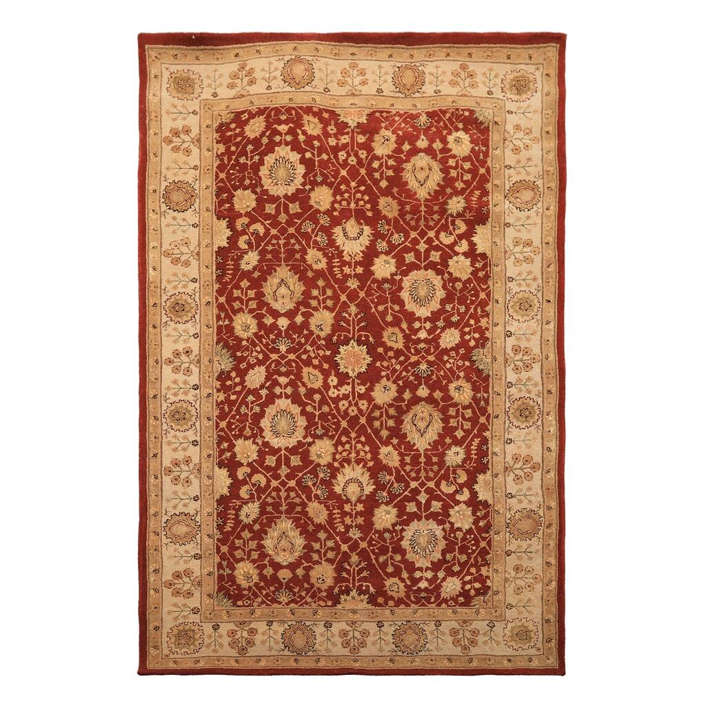5'6''x8'6'' Hand Tufted Wool Burnt Orange Nourison Plush Pile Rug - 5' 6'' x 8' 6''
