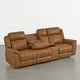 preview thumbnail 14 of 82, Spruce & Spring Genuine Leather Power Reclining Sofa with Optional Console & Flip-Down Table