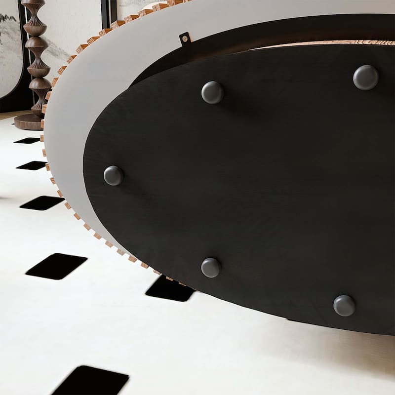 47 Inch Oval Coffee Table with Storage