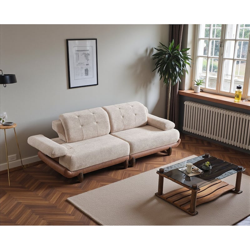 Nsakla 4 Pieces Living Room Sets 2 Sofa 2 Chair 1Middle Table