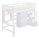 preview thumbnail 10 of 52, Unique Design Twin Size Loft Bed Kids Bed with Bookshelf,Drawers,Desk,Guardrail and Wardrobe