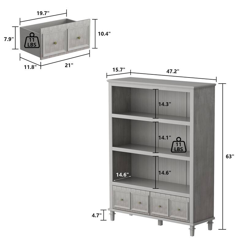 Storage Cabinet Bookcase Buffet Sideboard Living Room Kitchen Entryway