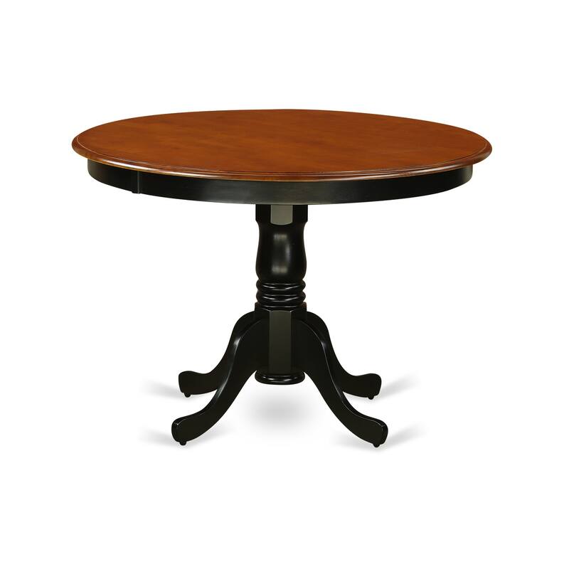 3-Piece Black and Cherry Finish Solid Wood Top - Dining Room Set - Seats 4