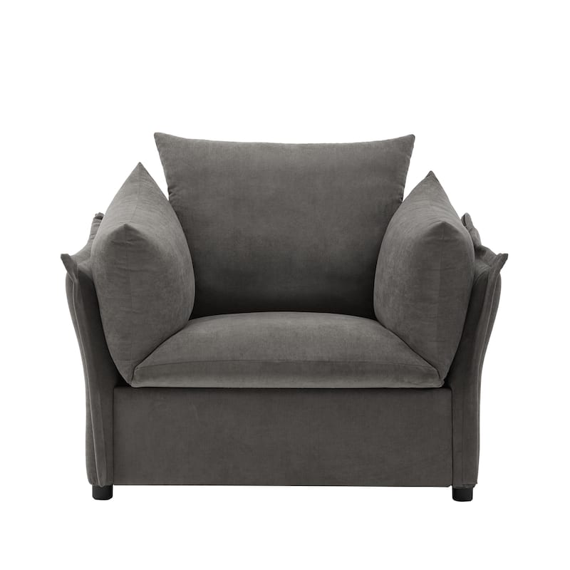 Chenille Lounge Chair with Removable Covers