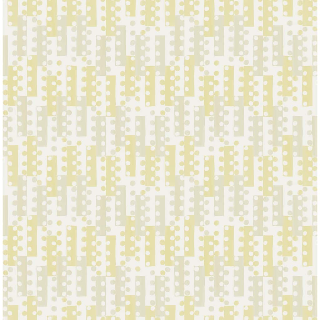 A-Street Prints Erik Yellow Building Blocks Wallpaper