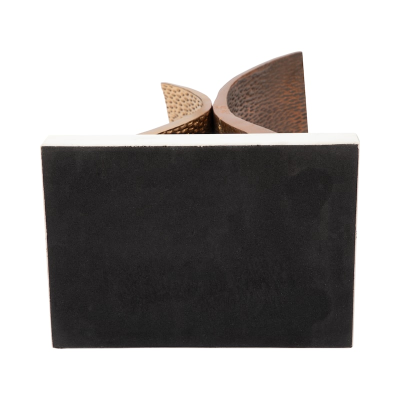 Sagebrook Home's Jennings 16" Gold X Statuary - Aluminum Elegance on Marble Base - Modern Home Decor Sculpture - 10" x 7" x 16"