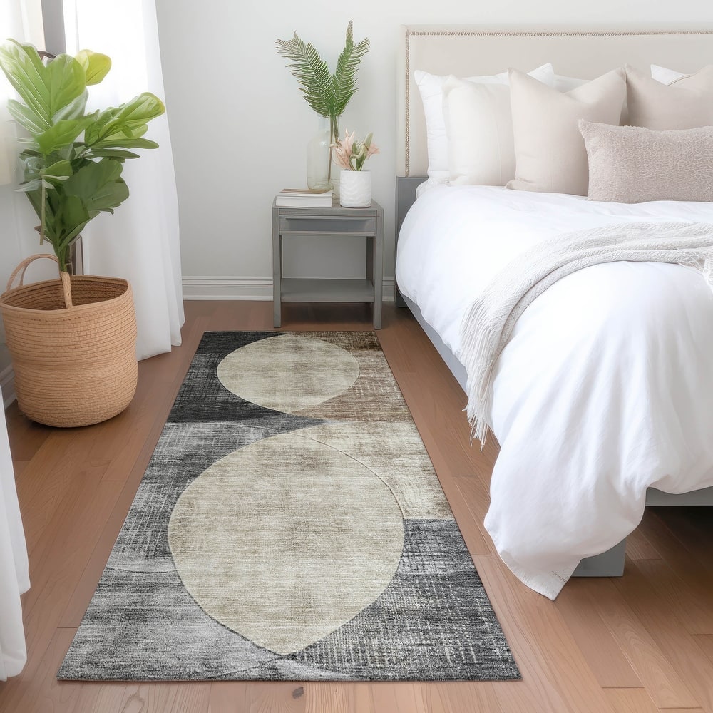 Machine Washable Indoor/ Outdoor Contemporary Deco Chantille Rug
