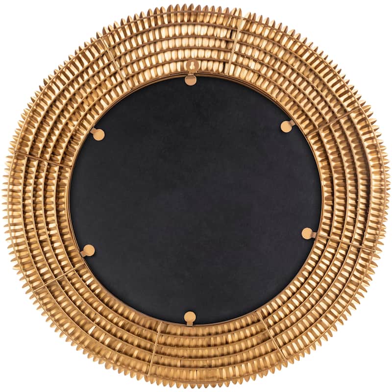 Samah Gold Sunburst Handmade Metal Accent Mirror - 32"H x 32"W x 1"D
