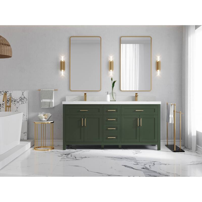 Willow Collections 72 in. W x 22 in. D Cambridge Double Sink Bathroom Vanity with Countertop