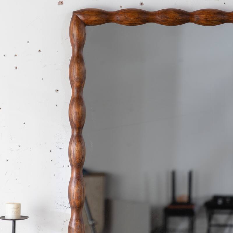 Modern Mirror with Solid Wood Frame