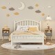preview thumbnail 25 of 38, Kids Wood Side Table Nightstand With Fabric Drawer and 2-Tier Shelf