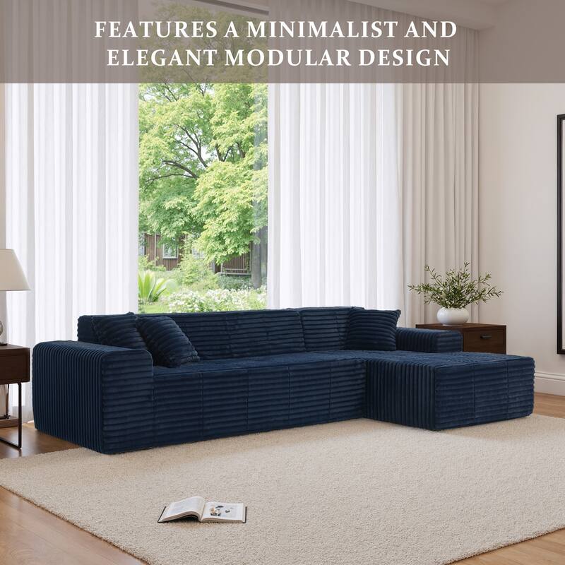 Free Combination Sectional Sofa Couch with L-Shape Chaise for Living Room