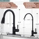 preview thumbnail 11 of 27, WOWOW Single Handle Pull Down Kitchen Faucet with Water Filter Faucet