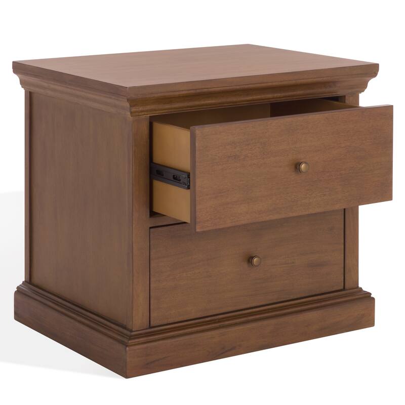 SAFAVIEH Couture Lizzy 2-Drawer Wood Nightstand