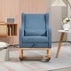 preview thumbnail 33 of 59, High back Upholstered Accent Rocking Chair Nursery Chair With Retractable Footrest