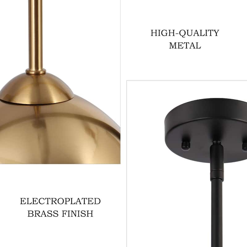 Marden Modern Black Gold 1-Light Metal Kitchen Island Pendant Lights for Dining Room