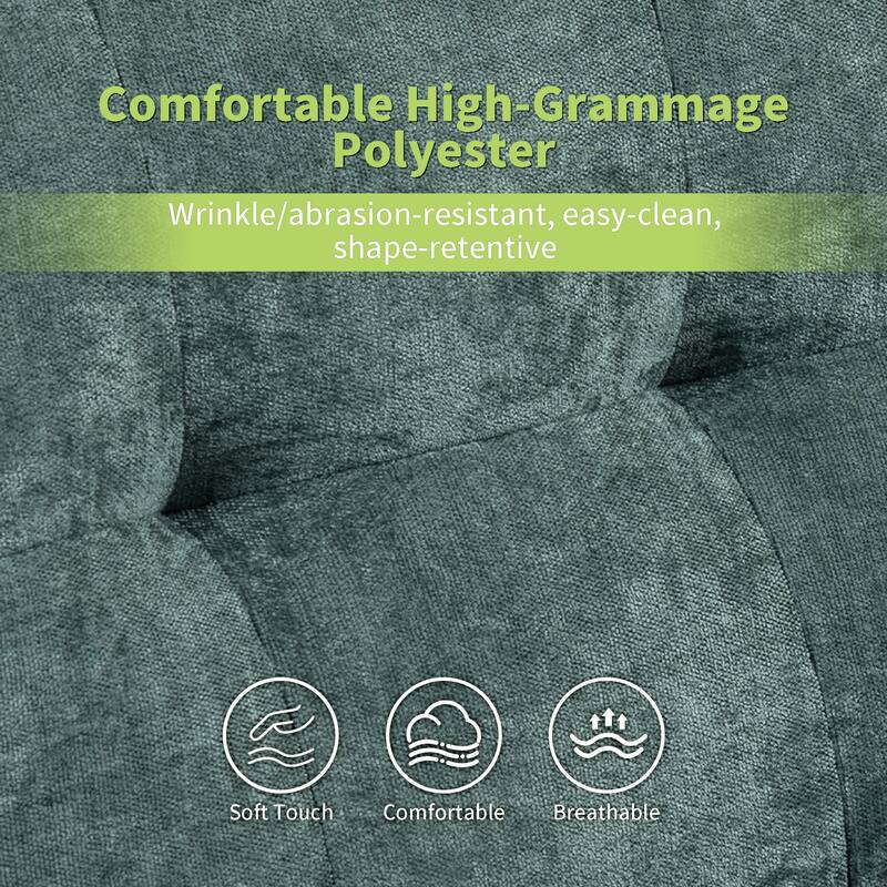 Chenille Accent Armchair, Upholstered Lounge Chair with USB Port, Single Sofa Chair with Wooden Legs & Side Storage