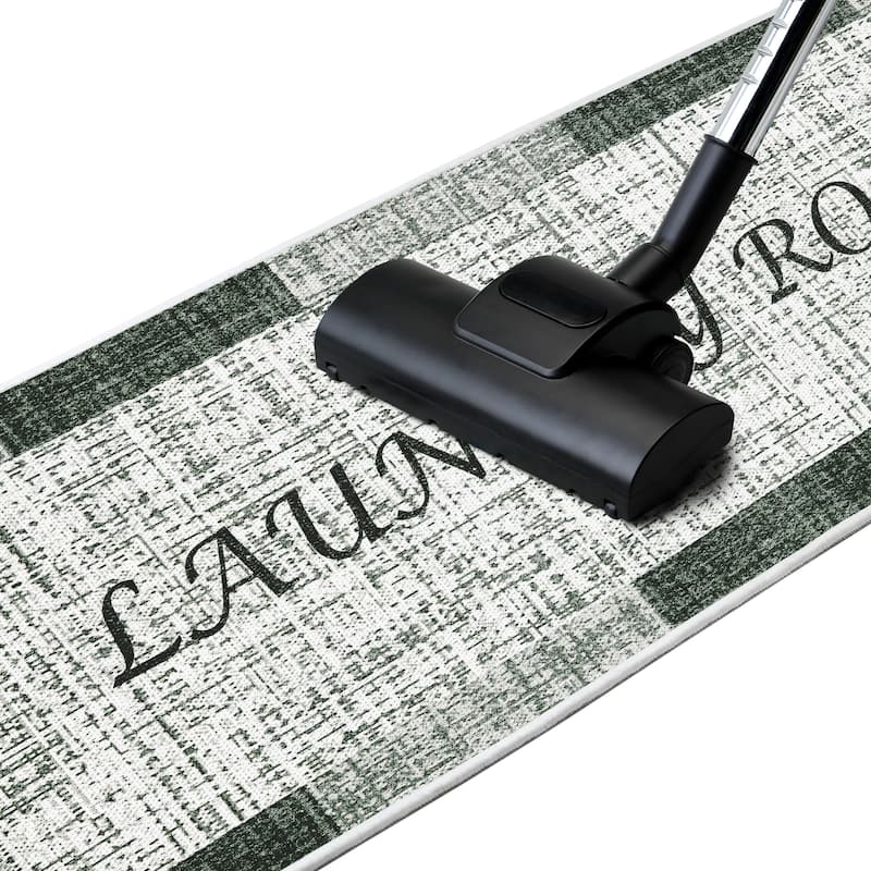 SussexHome Washable Ultra Thin Laundry Room Rug Runner - 20" x 59"