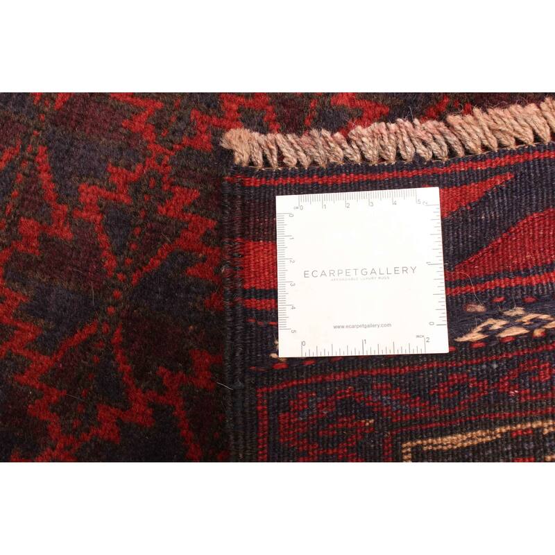 ECARPETGALLERY Hand-knotted Teimani Red Wool Rug - 2'9 x 4'7