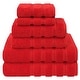 preview thumbnail 13 of 19, American Soft Linen Luxury 6 Piece Towel Set, 2 Bath Towels 2 Hand Towels 2 Washcloths, 100% Cotton Turkish Towels for Bathroom Red