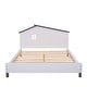 preview thumbnail 4 of 11, Full Size Wood Platform Bed with House-Shaped Headboard