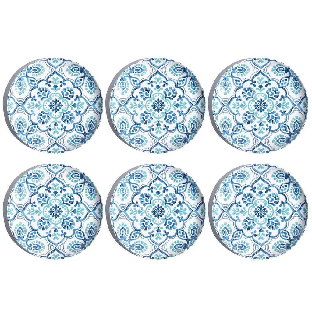 Abode Homewares Palazzo Melamine Mosaic Salad Plate - Multicolor - 8.5" - Set of 6