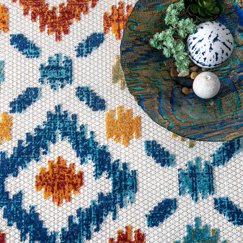 Nuloom Indoor/Outdoor Transitional Labyrinth Area Rug