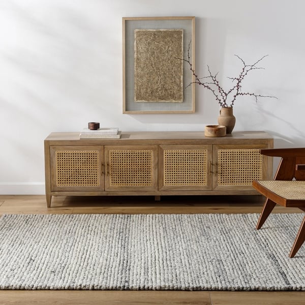 slide 2 of 15, Latrell Rustic Solid Area Rug 2' x 3' - Slate