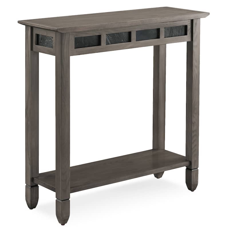 Copper Grove Ixia Rustic Oak and Slate Tile Hall Stand