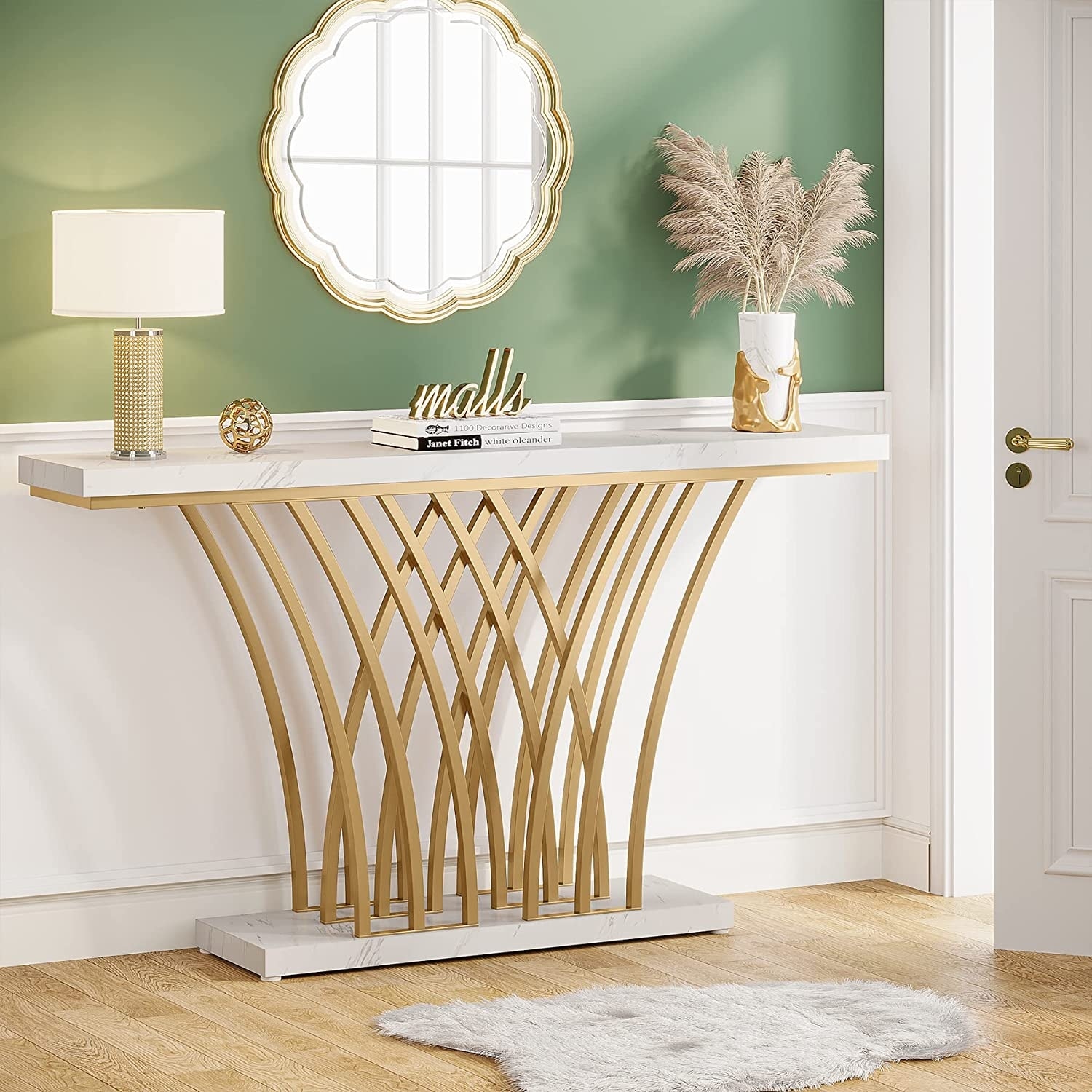 Entryway shop table gold