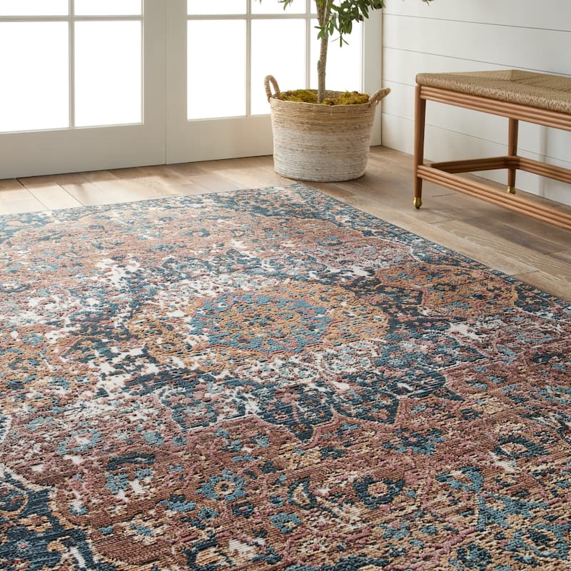 Akela Indoor/ Outdoor Medallion Area Rug