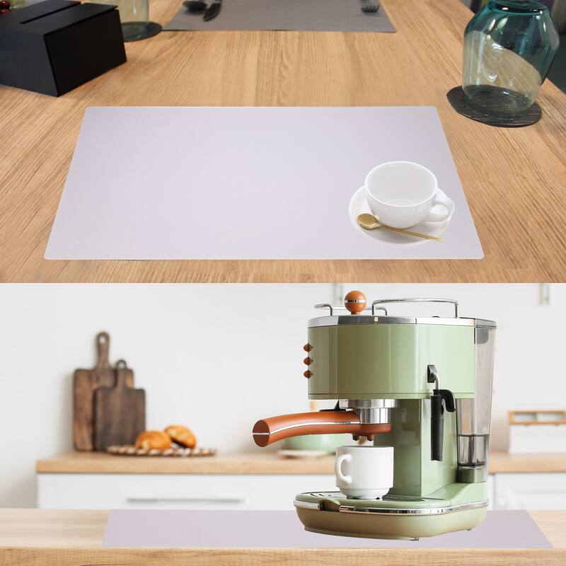 Silicone Mat Heat Resistant 28" x 20", Kitchen Counter Mat Waterproof - Beige Gray