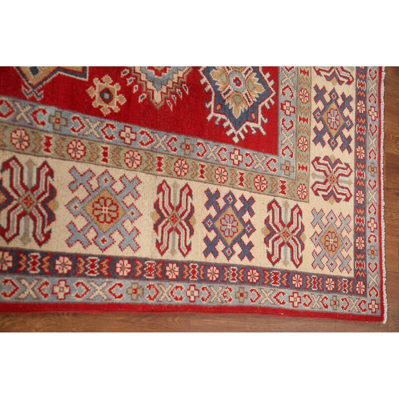 Traditional Red Kazak Oriental Area Rug Handmade Wool Carpet - 6'7"x 9'8"