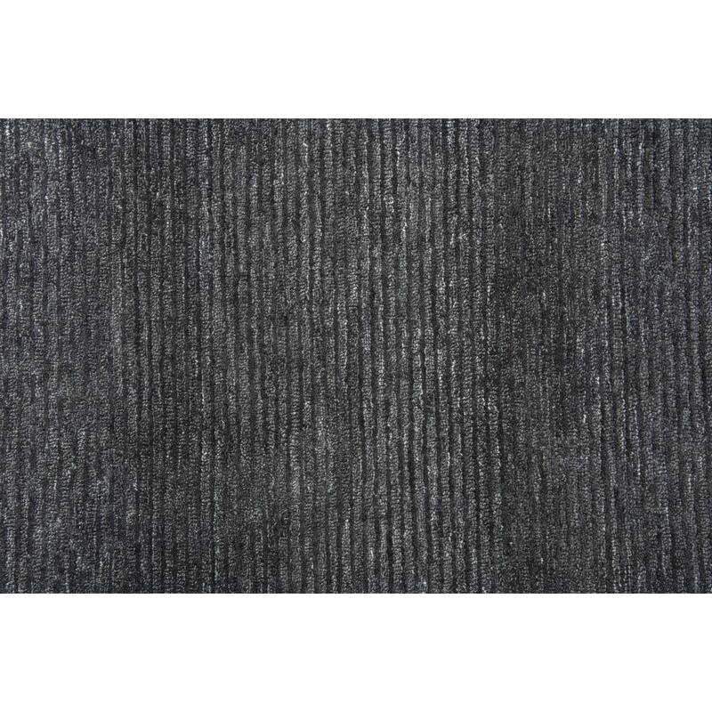 Alora Decor Luna Charcoal Solid Tone-on-tone Hand-tufted Rug