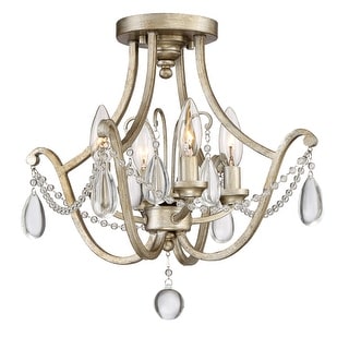 Regent 4-Light Semi-Flush Mount in Vintage Gold