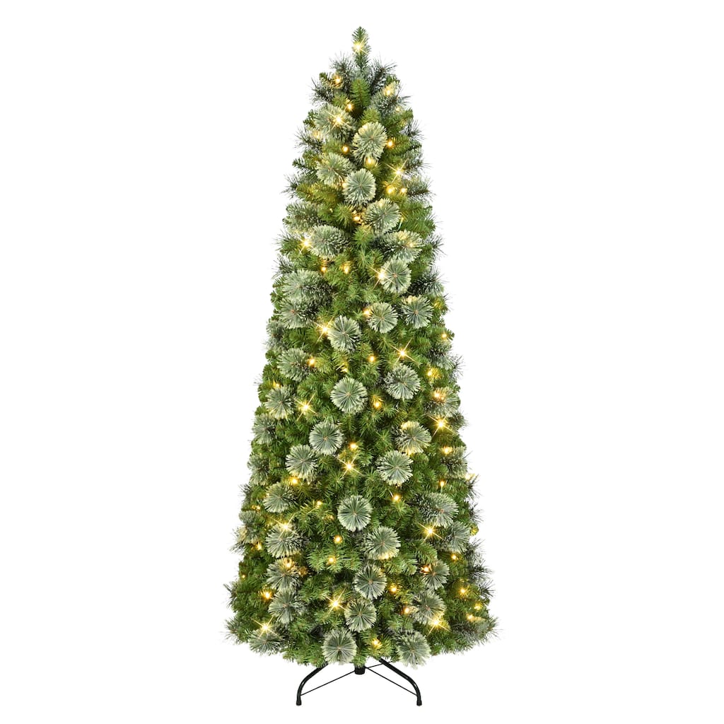 Puleo International 6 ft. Pre-Lit Pop-Up Collapsible Artificial Christmas tree