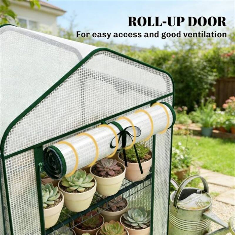 Mini Greenhouse, Plant Rack - white