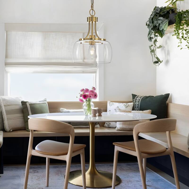 Starsky 1/3-Light Modern Clear Glass Dome Pendant Light