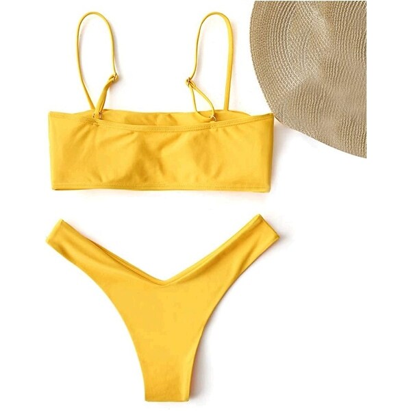 high cut cami bikini set