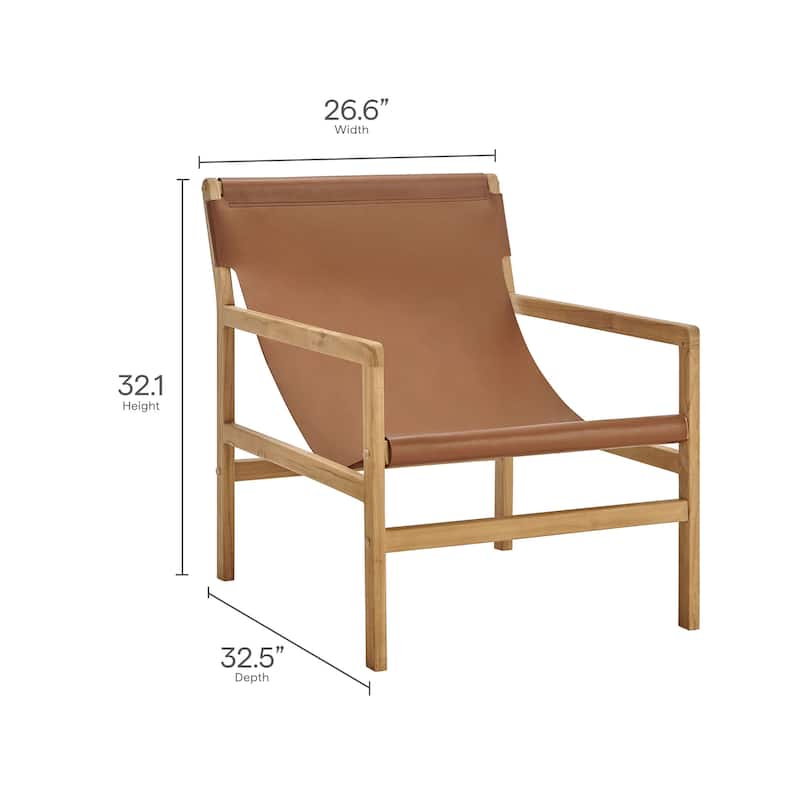 Orín Leather Sling Chair