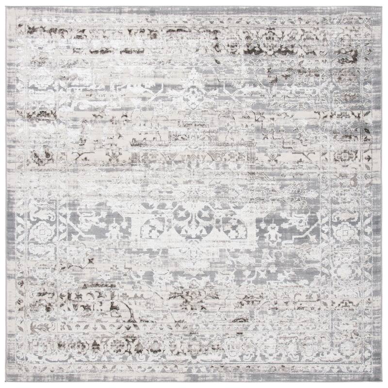SAFAVIEH Orchard Macy Distressed Rug - 6'7" Square - Grey/Light Grey
