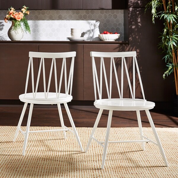 Truman Zigzag Low Back Windsor Classic Dining Chairs (Set of 2) by
